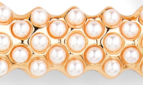 Tasha Faux Pearl Door Knocker Earrings