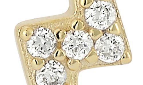 Glaze Jewelry 14k Gold Plated Silver Bolt Huggie Hoop Earrings In Gold