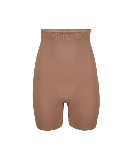 Adore Me Reece High-waisted Smoothing Shorts In Medium Beige