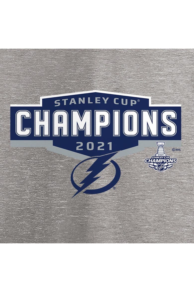 Women's Fanatics Branded Heathered Gray Tampa Bay Lightning 2021 Stanley Cup Champions Jersey Roster V-Neck T-Shirt, Alternate, color, Heather Gray