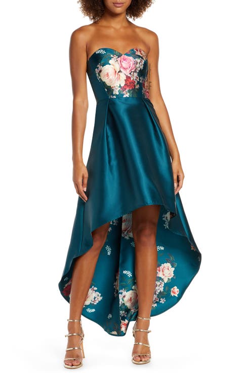 Brie Strapless High/Low Gown