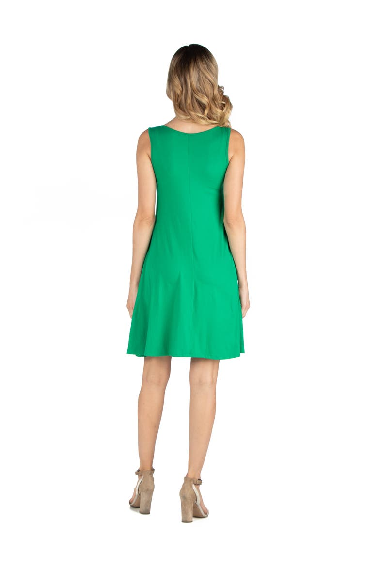 Maternity A-Line Slim Fit and Flare Dress, Alternate, color, Green