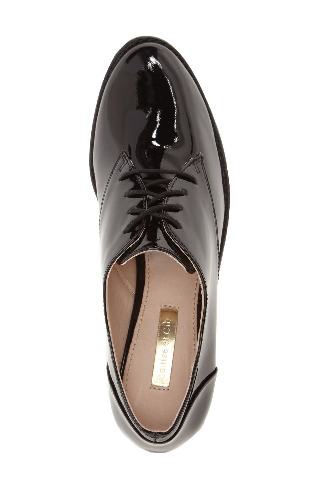 'Finch' Oxford, Alternate, color, BLACK PATENT
