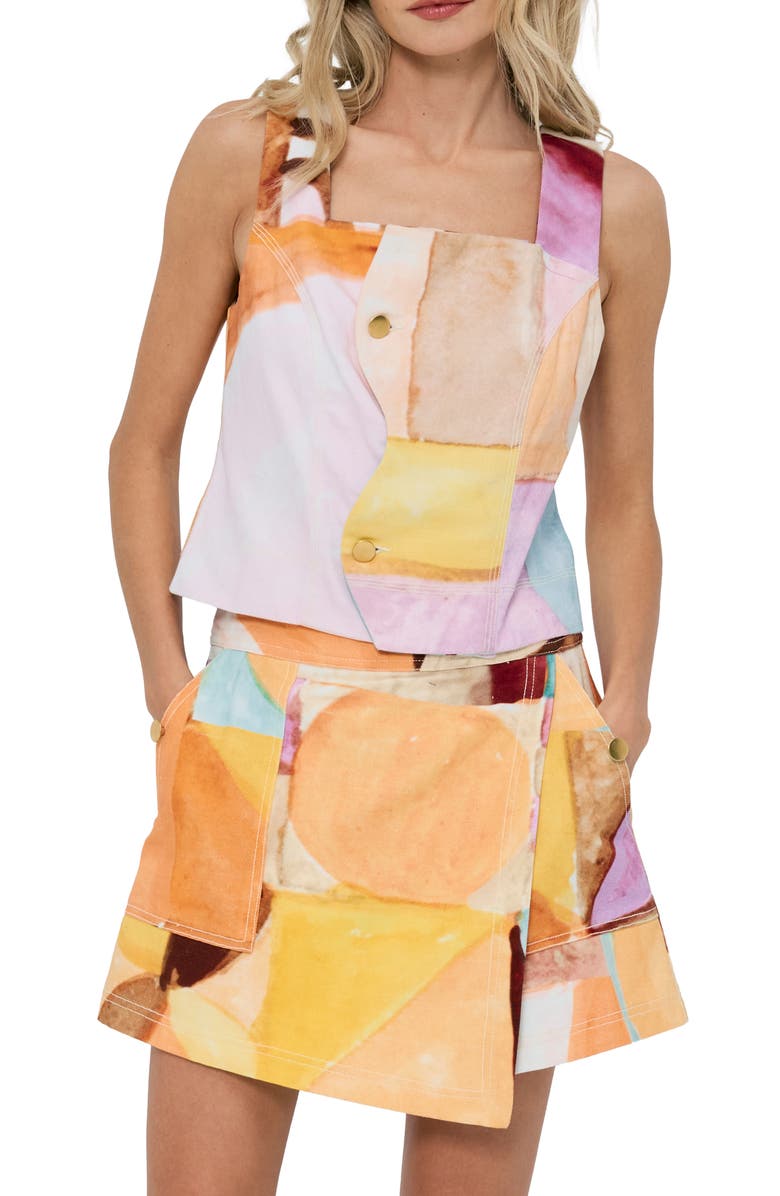 CIEBON Yesika Sleeveless Top, Main, color, Yellow Multi