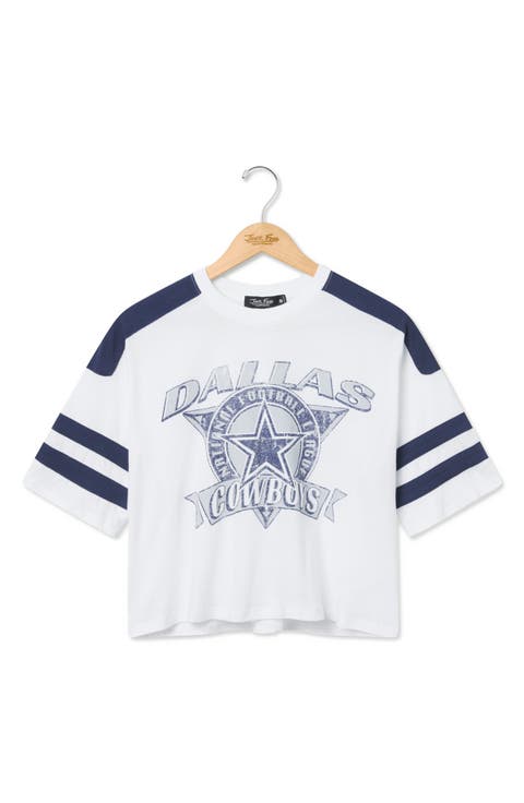 Dallas Cowboys Striped Graphic Crop T-shirt