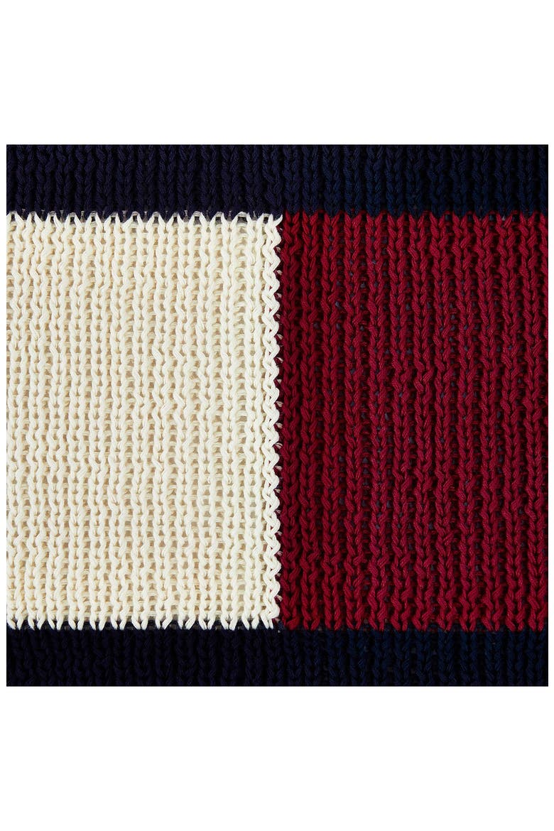 Flag Rib Knit Accent Pillow, Alternate, color, NAVY BLUE/ RED/ WHITE