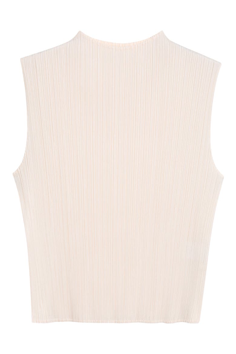Monthly Colors August Pleated Sleeveless Top, Alternate, color, OFF WHITE