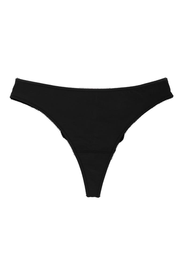 Persuasion Stretch Lace Thong, Alternate, color, BLACK