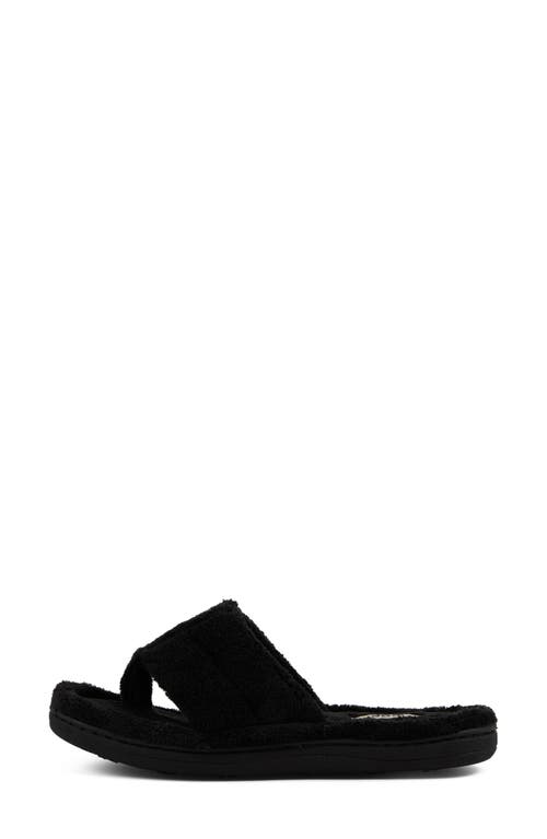Floopi French Terry Flip Flop In Black