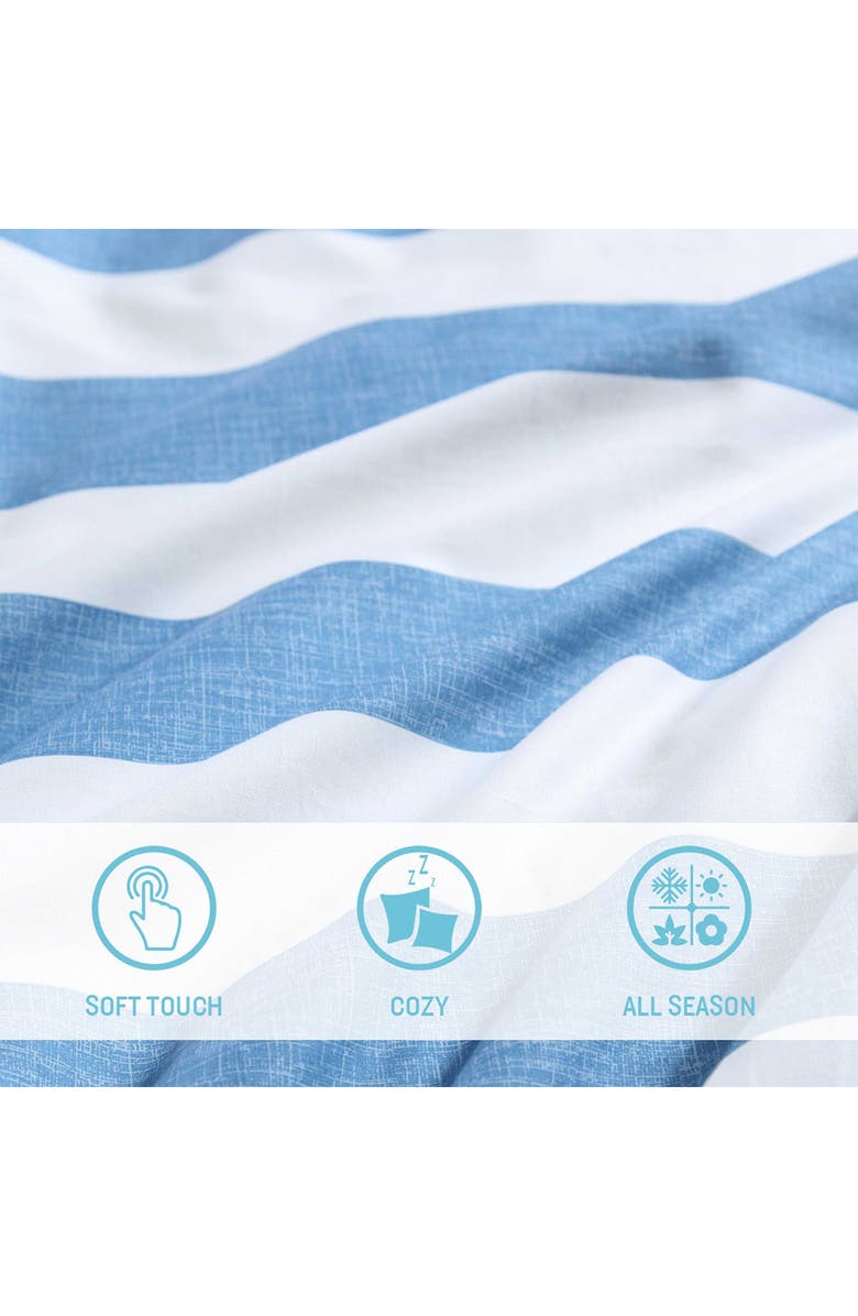 Tommy Bahama Awning Stripe Cotton Duvet Cover Set, Alternate, color, 