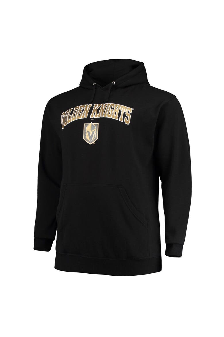 Men's Black Vegas Golden Knights Big & Tall Fleece Pullover Hoodie, Alternate, color, Black