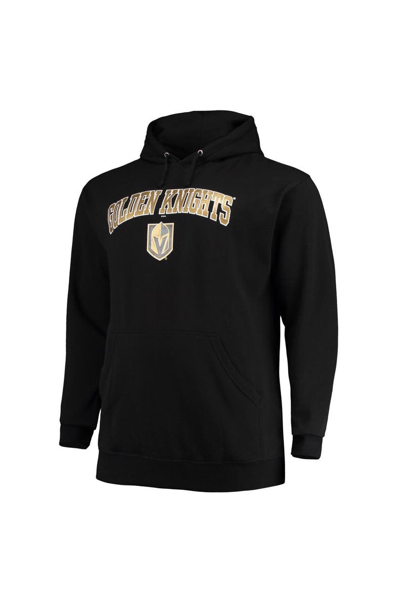 PROFILE Men's Black Vegas Golden Knights Big & Tall Fleece Pullover Hoodie, Alternate, color, 