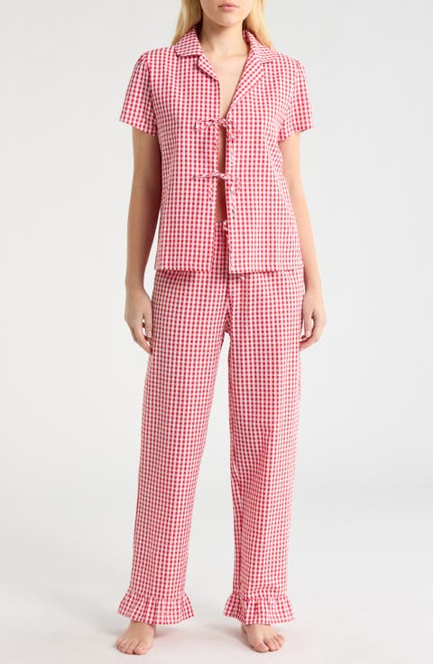 Gingham Seersucker Pajamas
