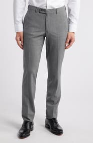 Jack Victor Patrick Flat Front Stretch Wool Dress Pants