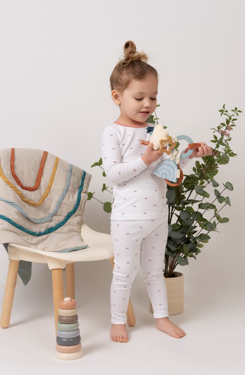 Manière Sun Print Stretch Cotton Top & Leggings, Alternate, color, 