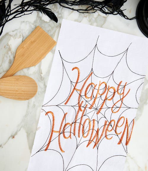 C & F Home C&f Home Happy Halloween Embroidered Flour Sack Cotton Kitchen Towel In Multi