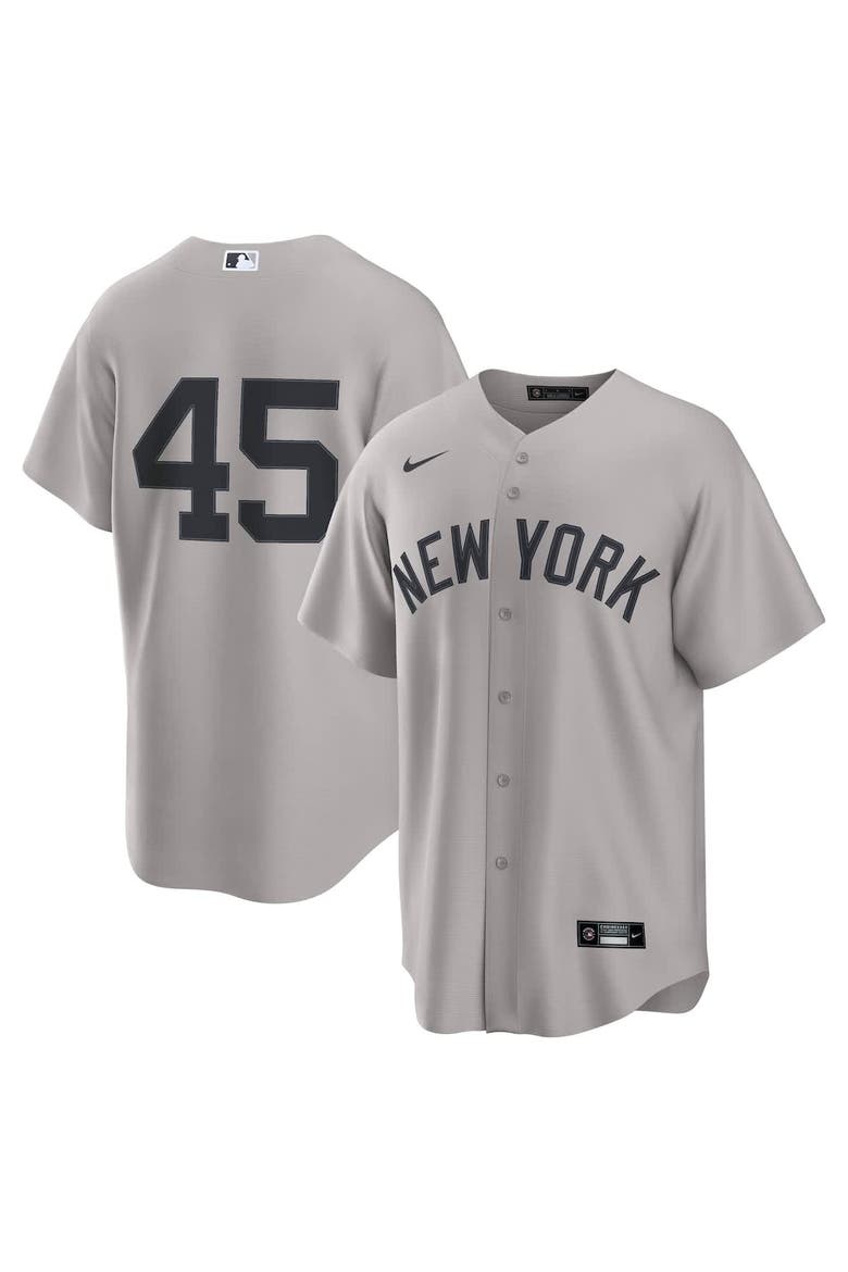 Men's Nike Gerrit Cole Gray New York Yankees Road 2.0 Replica Jersey, Alternate, color, Gray