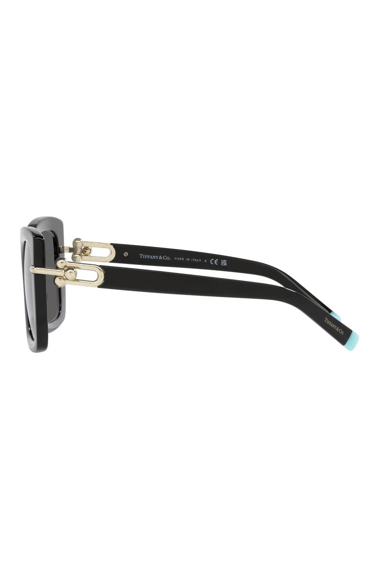 54mm Gradient Cat Eye Sunglasses, Alternate, color, BLACK