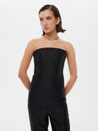 Alas Tailored Silk Wool Corset Top