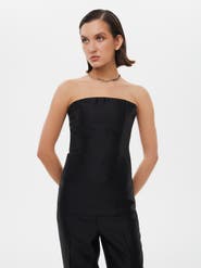Alas Tailored Silk Wool Corset Top