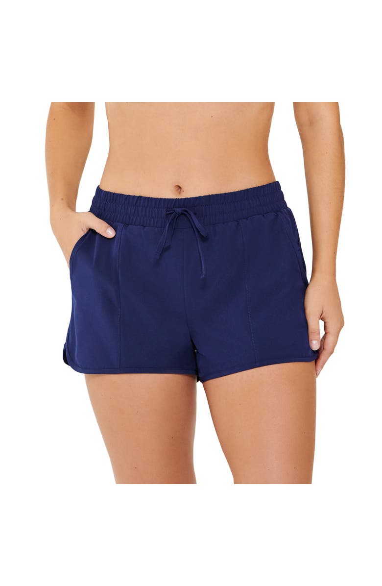 Christina Essentials Bottom Tactel Swimshort, Main, color, Navy