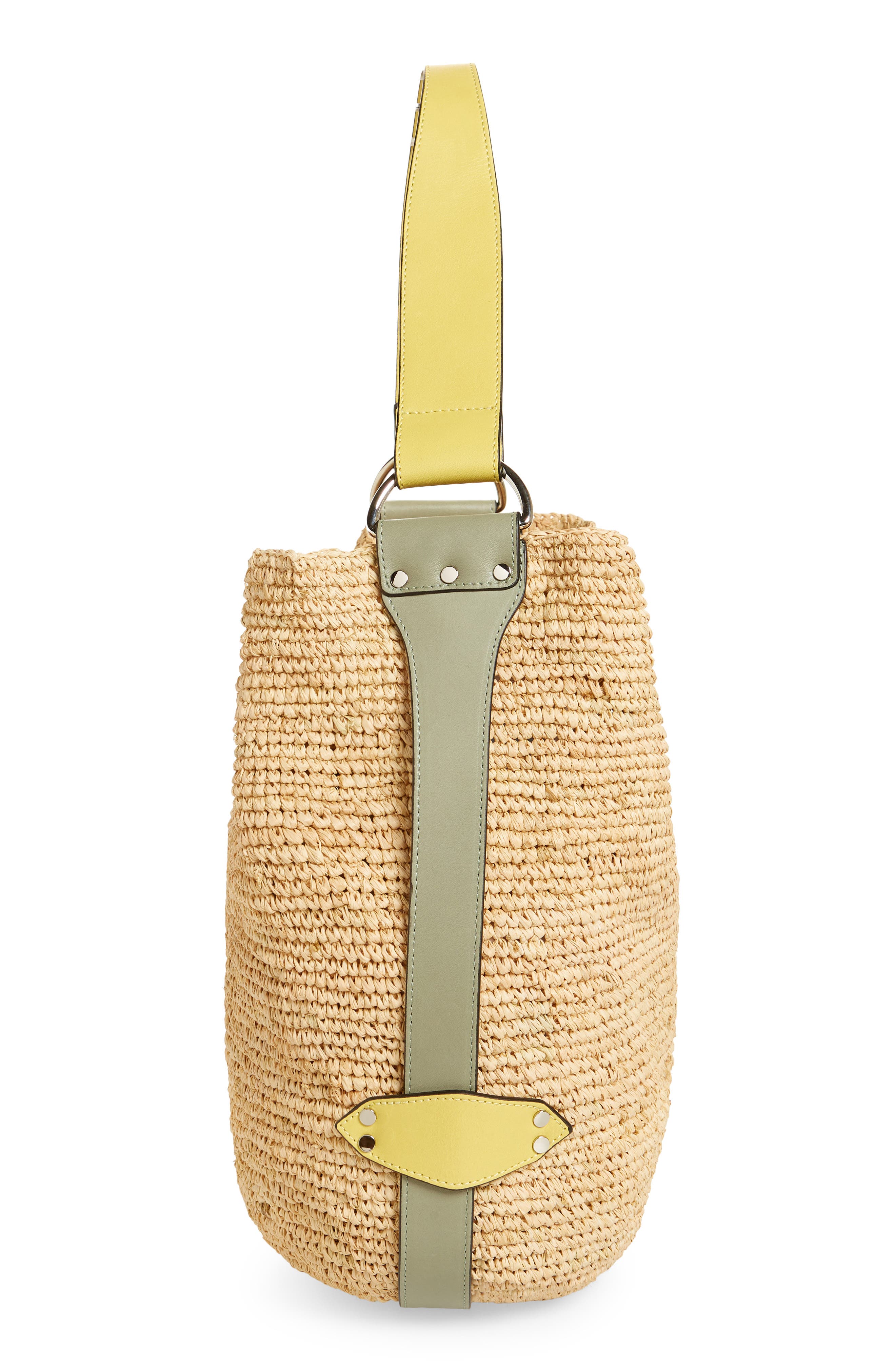 Isabel Marant Bayia Raffia Bucket Bag, Alternate, color, 