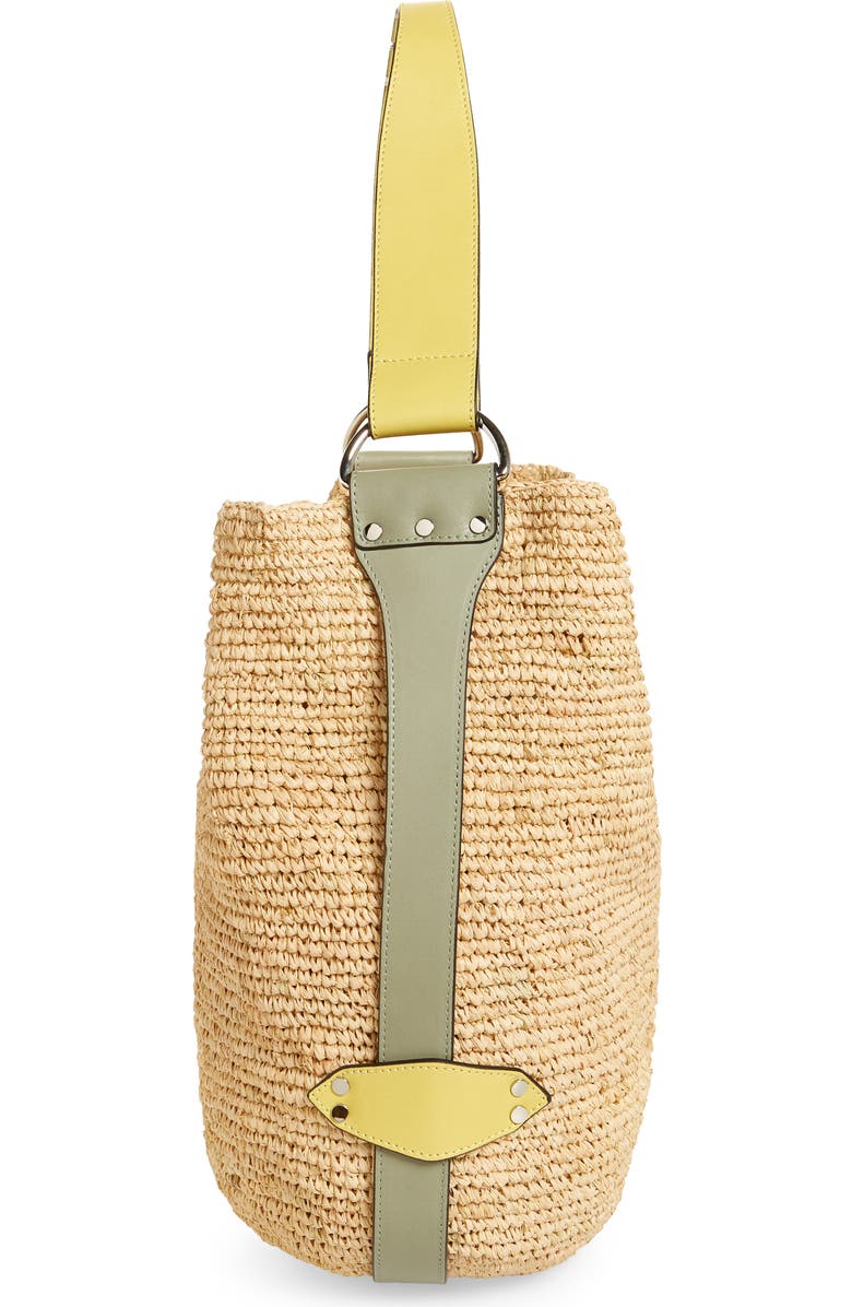 Isabel Marant Bayia Raffia Bucket Bag, Alternate, color,