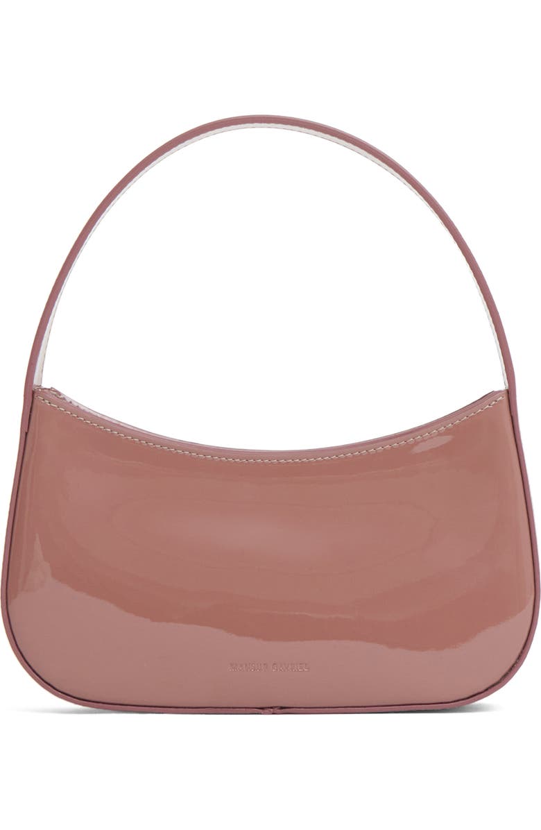 Mansur Gavriel Mini BonBon Patent Leather Shoulder Bag, Main, color, Rosewood