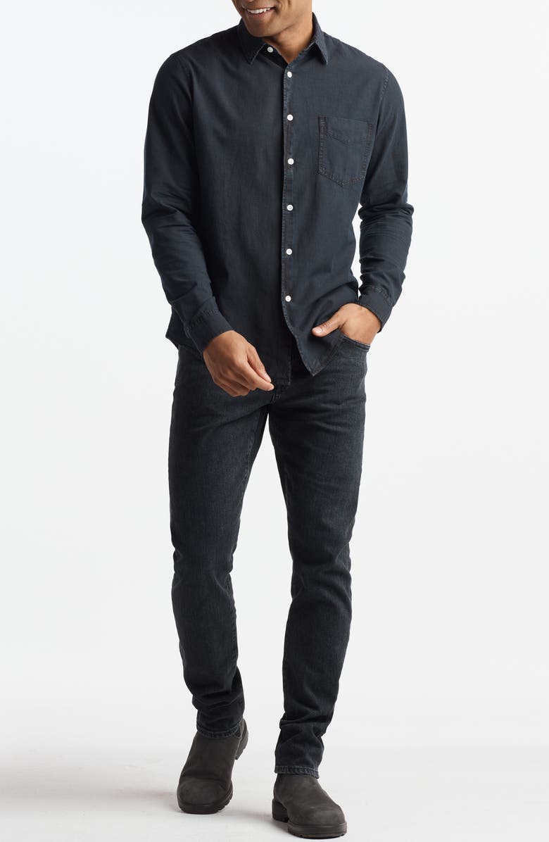 Rowan Pecos Cotton Chambray Button-Up Shirt, Alternate, color, 