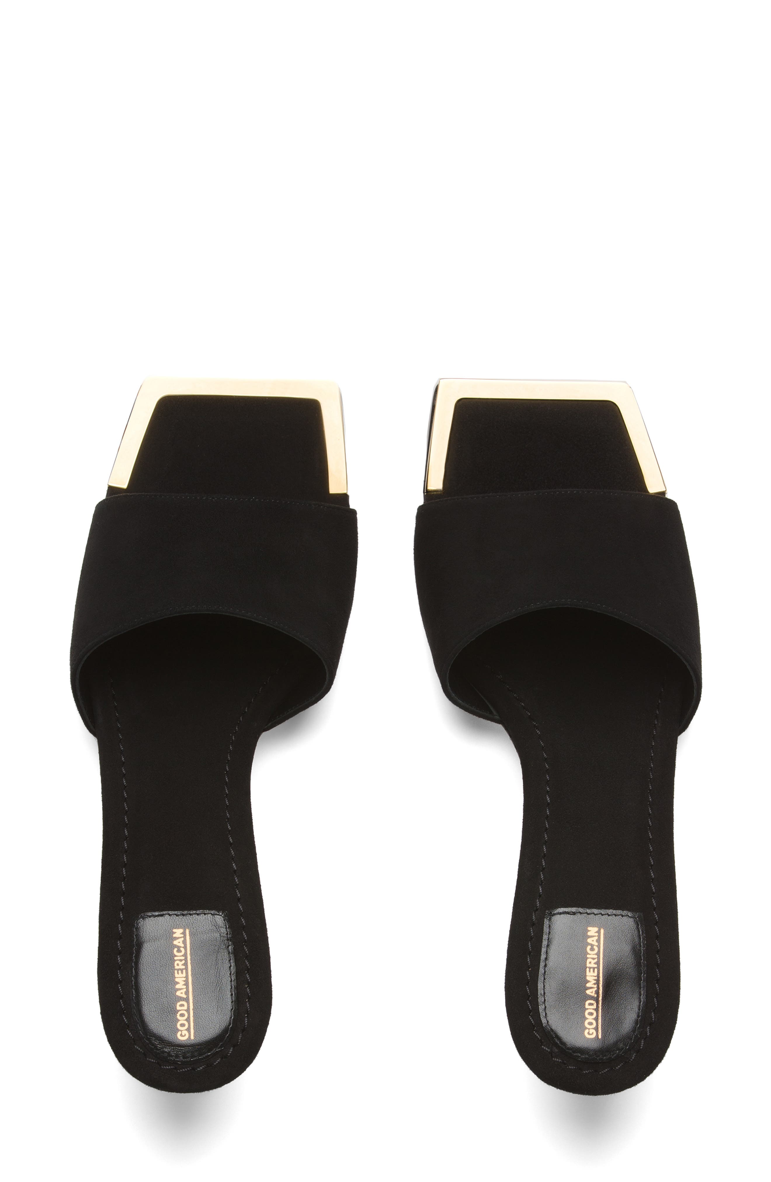 Good American The Standout Square Toe Slide Sandal, Alternate, color, 