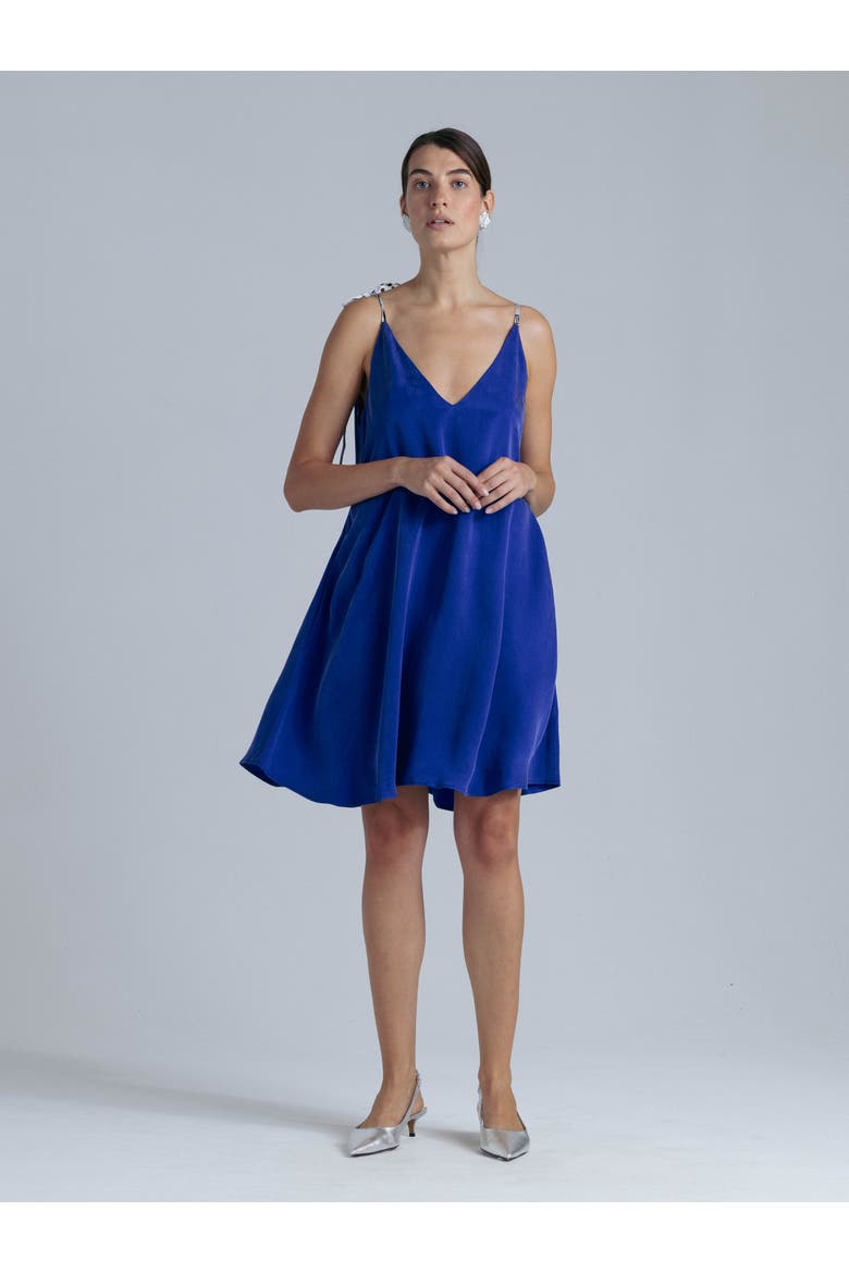 Cupro Dress, Main, color, Blue