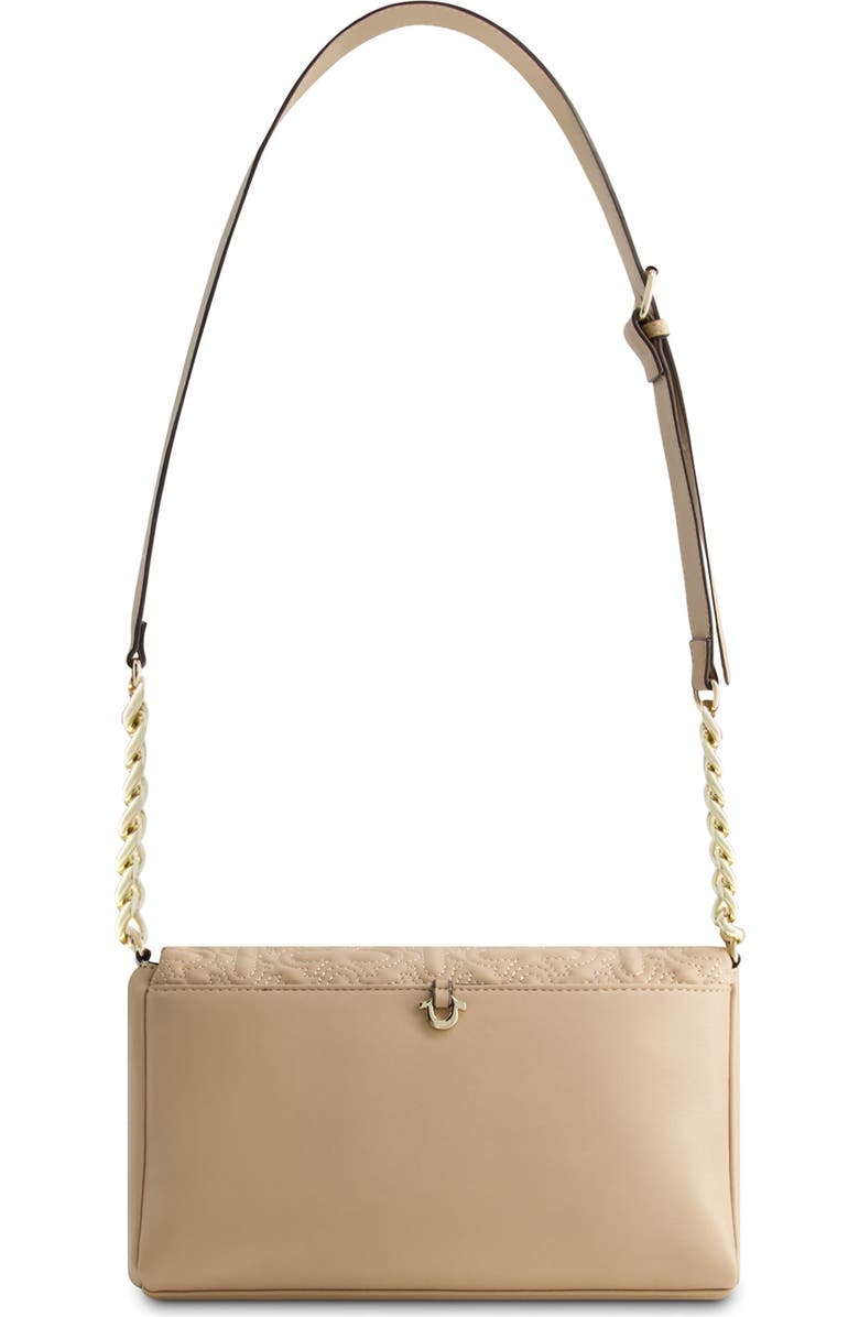 True Religion Quilted Horseshoe Flap Bag, Alternate, color, Camel