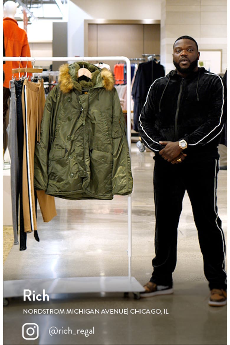 Alpha N-3B Water Resistant Parka with Removable Faux Fur Trim video