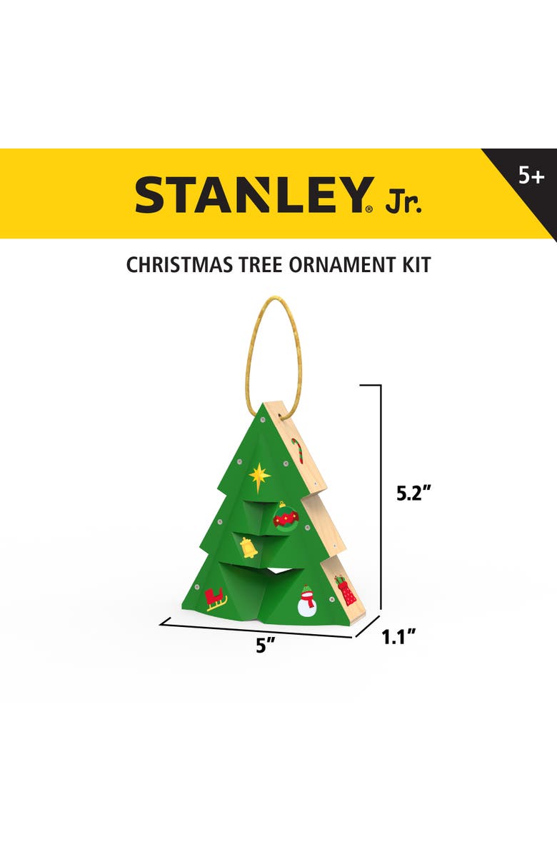 Stanley Jr. Easy Build Christmas Tree Ornament Kit, Holiday Gift Christmas Edition, Alternate, color, Multi Color