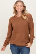 PinkBlush Waffle Knit Rounded Hem Sweater