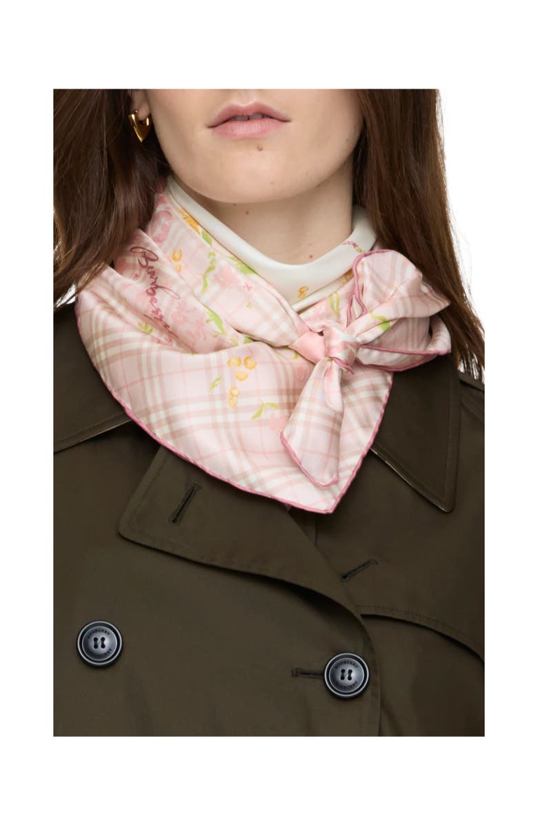 Burberry Garden Party Silk Scarf, Alternate, color, Quartz Pink