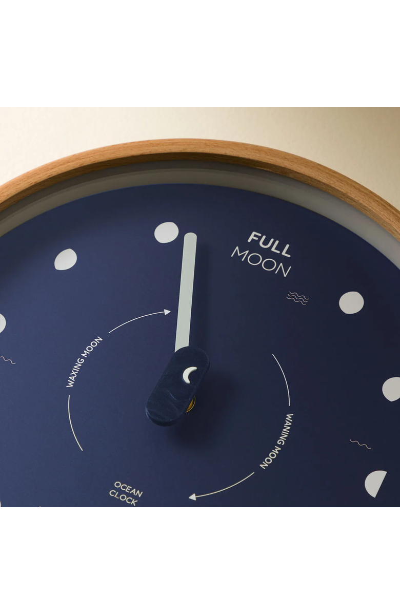Uncommon Goods Monthly Moon Phase Clock by Ocean Clock, Main, color,
