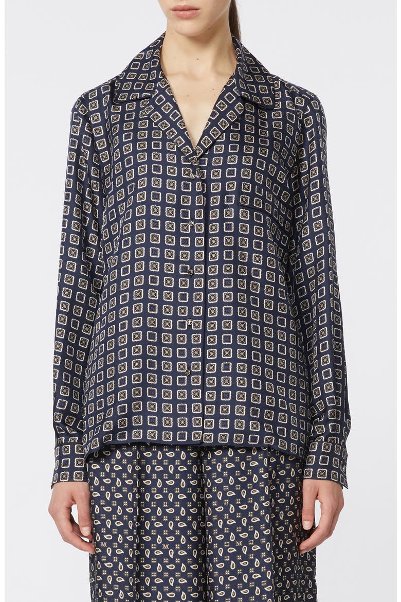 Disco Monogram Paisley Pajama Shirt, Main, color, ULTRAMARINE