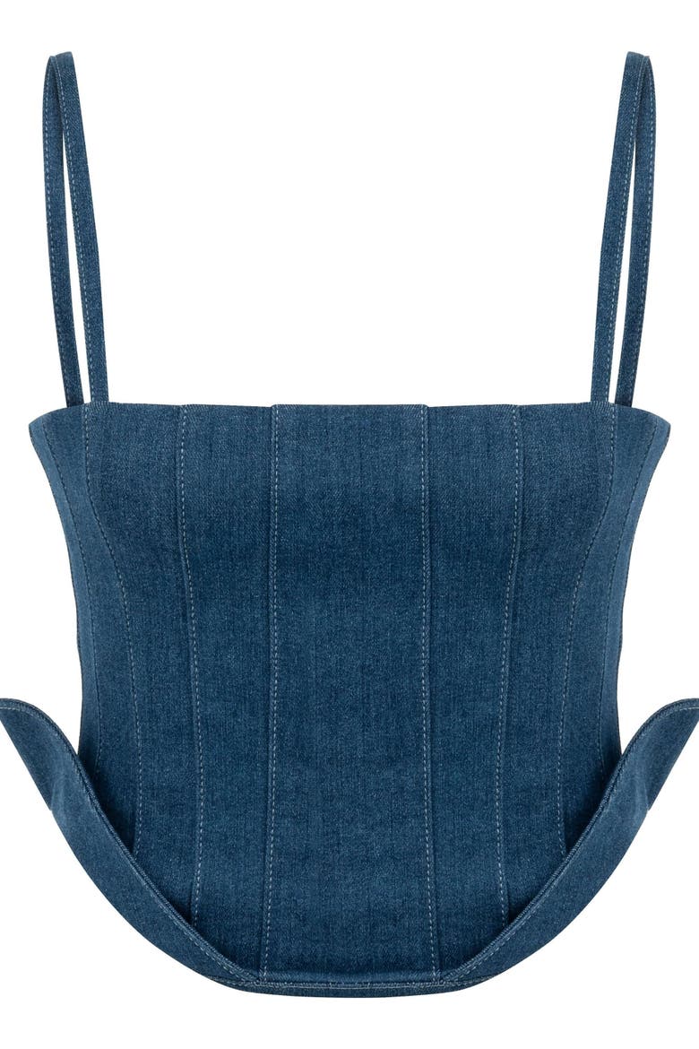 Sosa Denim Top, Alternate, color, Blue