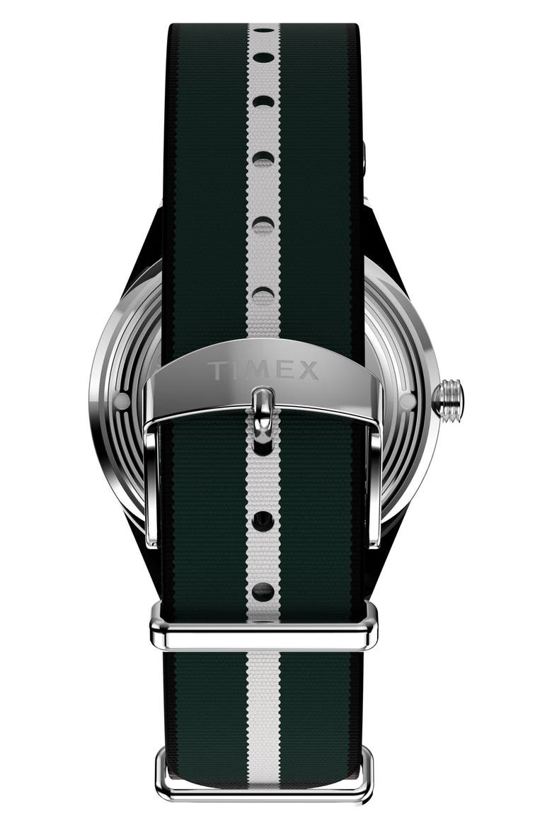 Marlin® Jet Webbing Strap Watch, 38mm, Alternate, color, GREEN