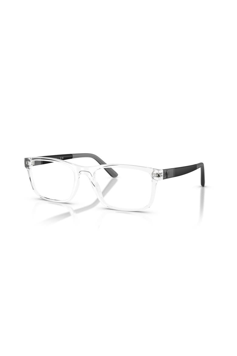 57mm Rectangle optical glasses, Main, color, Transparent