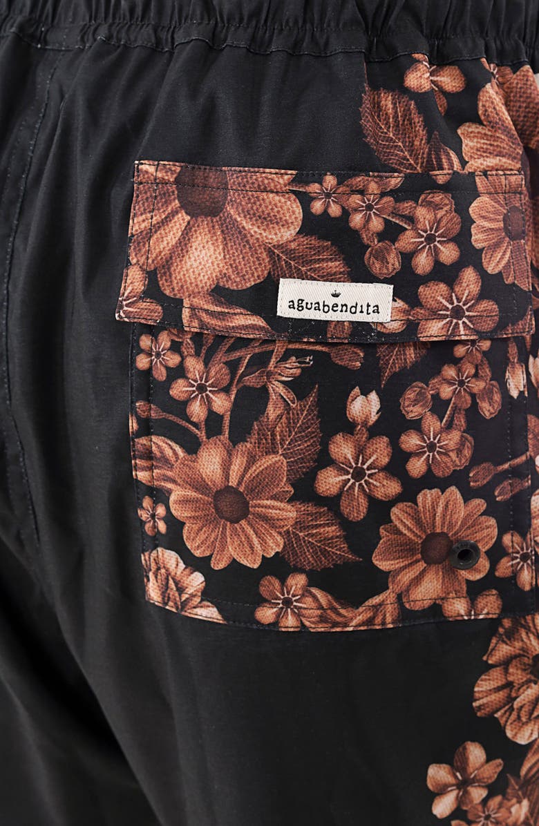 Agua Bendita Joe Swim Trunks, Alternate, color, Black Multi