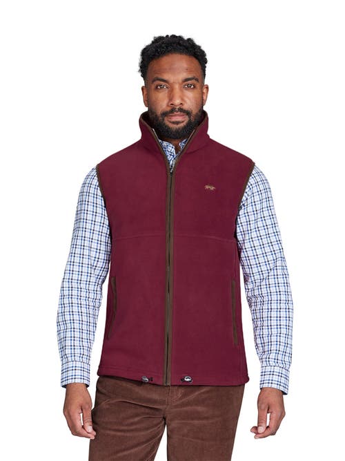 Raging Bull Fleece Gilet In Brown