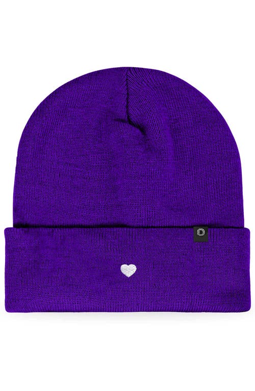 Dalix Lil Heart Beanie Cap In Purple