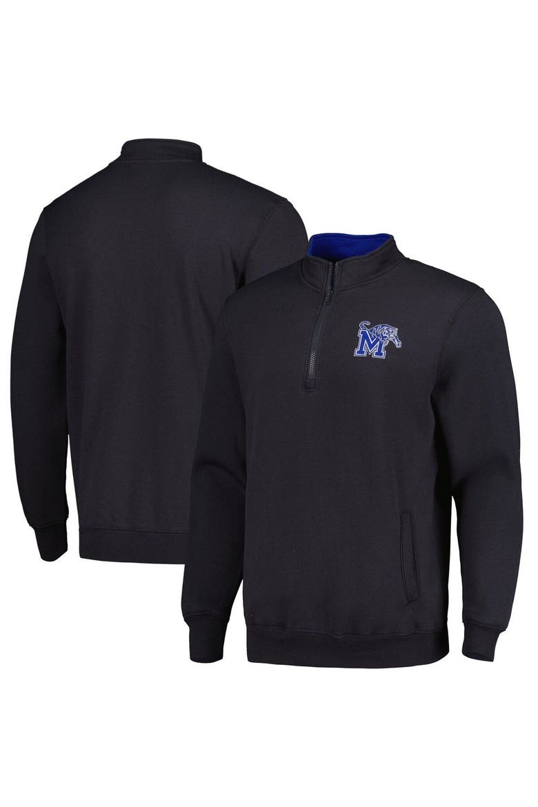Men's Colosseum Charcoal Memphis Tigers Tortugas Logo Quarter-Zip Jacket, Main, color, Charcoal