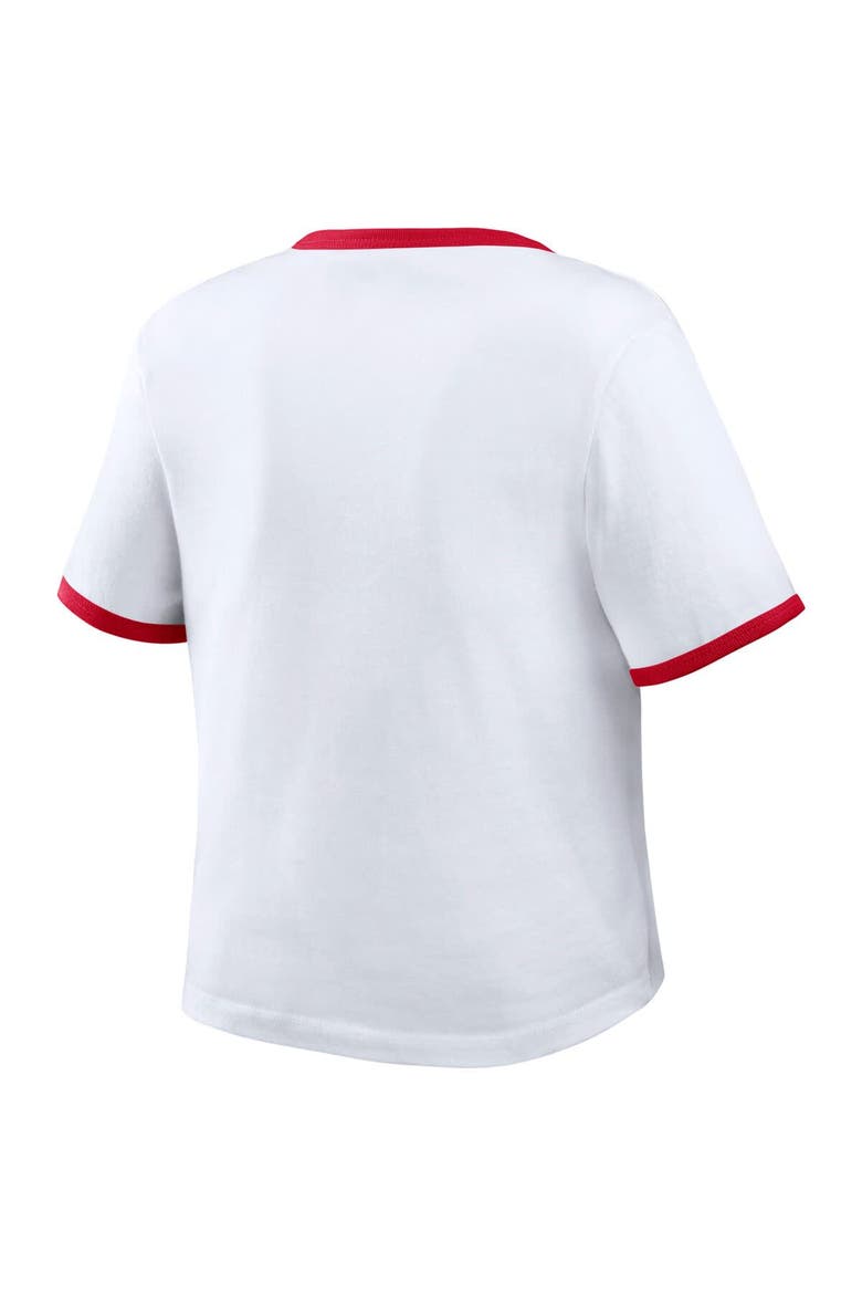 Women's WEAR by Erin Andrews  White Philadelphia Phillies Ringer Baby T-Shirt, Alternate, color, White