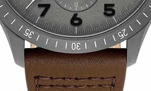 VINCERO VINCERO THE ALTITUDE CHRONOGRAPH LEATHER STRAP WATCH, 43MM