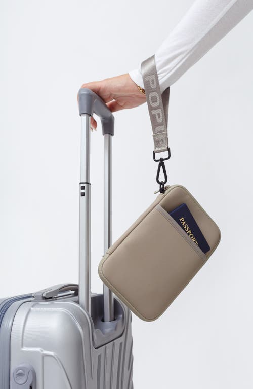 Pop Ups Brand Water Resistant Neoprene Passport Wallet In Brown