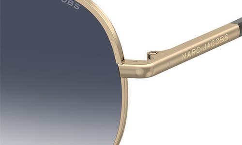 Marc Jacobs 61mm Gradient Pilot Sunglasses In Gold/dark Blue Sf
