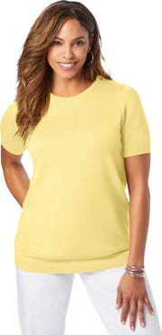 Jessica London Fine Gauge Crewneck Knit Shell